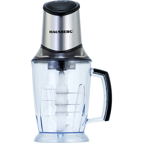 Elektrische roestvrijstalen voedselchopper met glazen pot